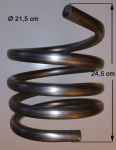 2,5 m Edelstahl-Rohrspirale, V4A, Rohrdurchmesser 22 mm