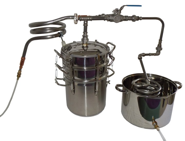 (Bild für) DESTILLIERMEISTER De Luxe-27 plus, 26 l -Destille mit 2 Kolonnen, 2-Wege-Kühlung und Aromaverstärker - zum Schließen ins Bild klicken